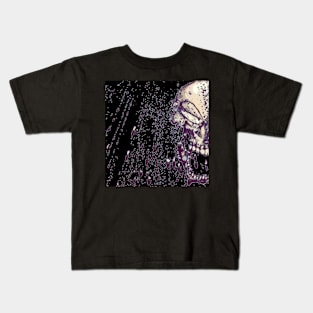 Skull in the rain Kids T-Shirt